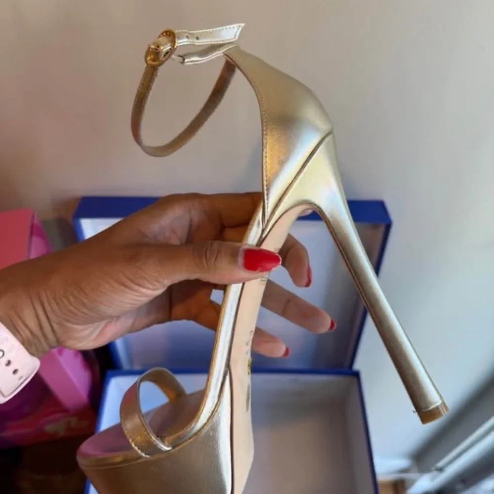 Stuart Weitzman Nudistcurve Hollywood Sandal Size 10.5